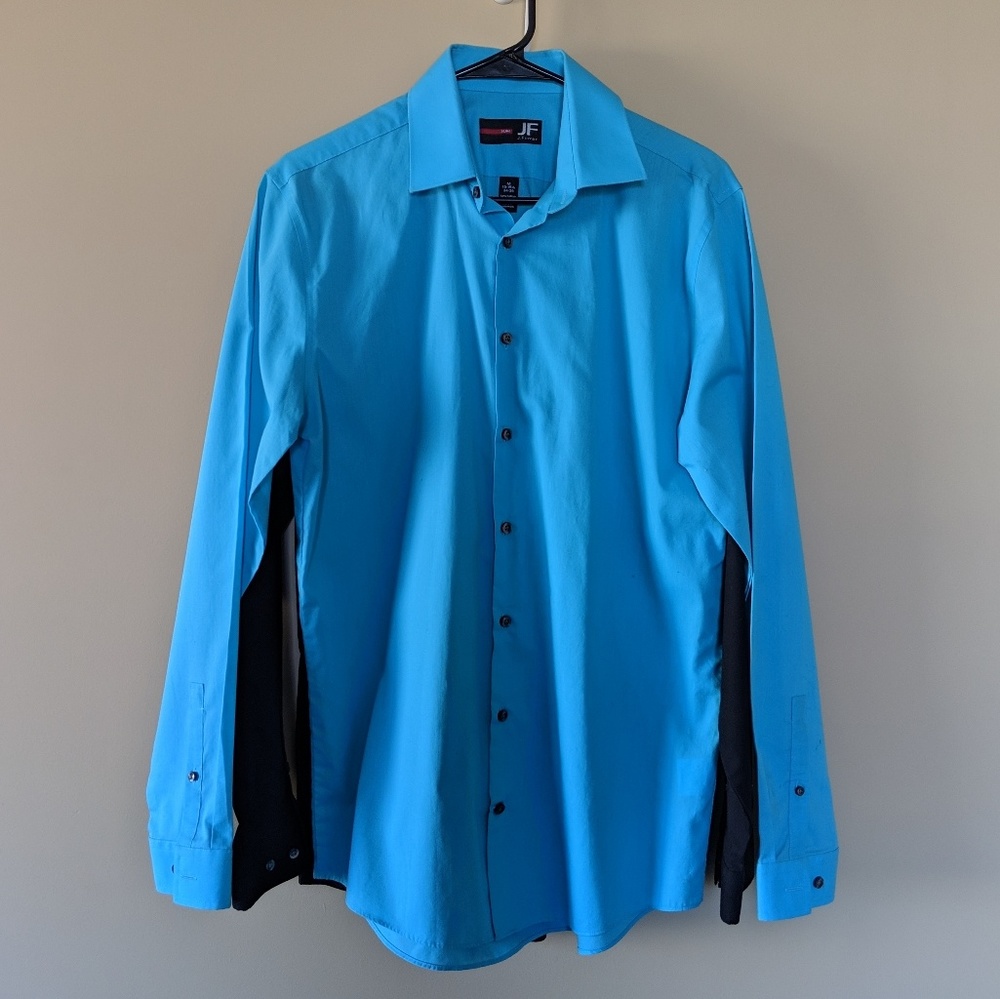 JF J. Ferrar Men's slim fit dress shirt - Lot of 2